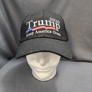 Trump 2020 Keep America Great Hat Black MAGA Adjustable Snapback USA Flag Cap